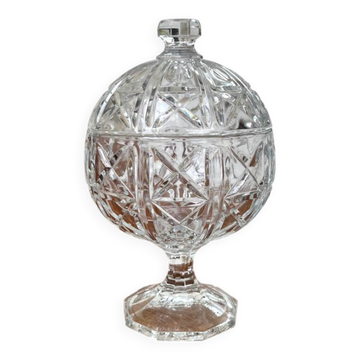 Bonbonnière ou sucrier en verre taillé – Italy
