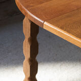 Extendable round dining table in oak, Denmark, 1970’s