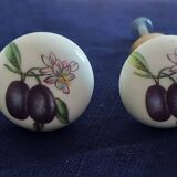 4 Limoges porcelain door knobs