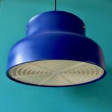 Blue pendant light by Anders Pehrson. Sweden 1970