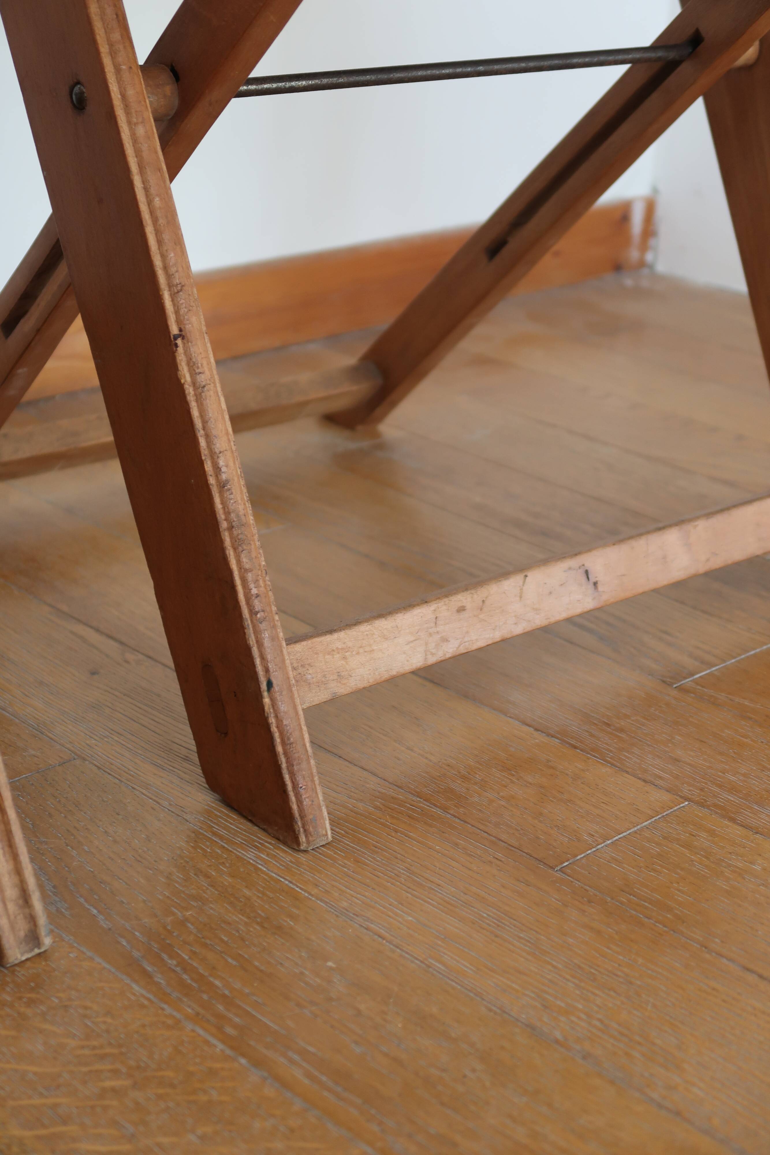 Set of 4 folding chairs in wood 70