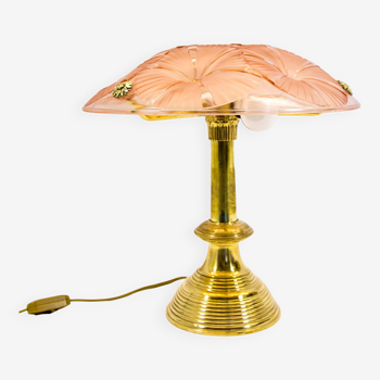 Degué table lamp | Art Deco | Heavy brass base | vintage 1930's