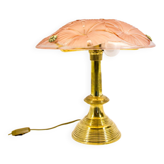 Degué table lamp | Art Deco | Heavy brass base | vintage 1930's