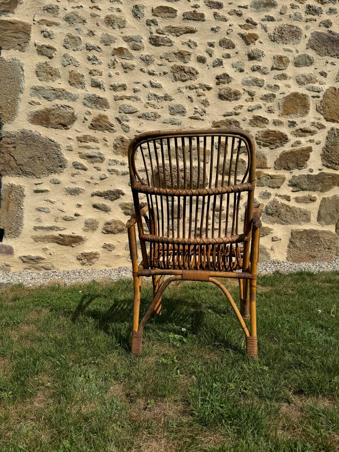 Vintage rattan armchair