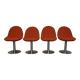 Set of 4 Space Age chairs in metal and fabric, 1970s.