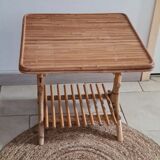 Rattan table 70s