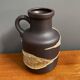 Brown fat lava vase by Scheurich model 414-16 West-Germany 1970s