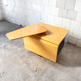 Bedroom in winked maple and fabric by Giovanni Offredi for Saporiti Italia 1970s