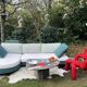 1980s B&b Italia Antonio Citterio Sity Sofa Sectional in Green and Eggshell