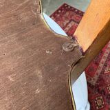 Guéridon ancien Louis XV – marbre rosé et laiton doré – fin XIXᵉ siècle