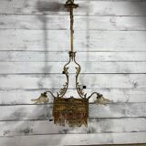 Antique brass chandelier