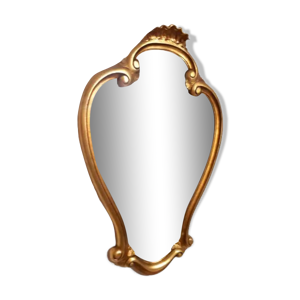 miroir coquille en bois