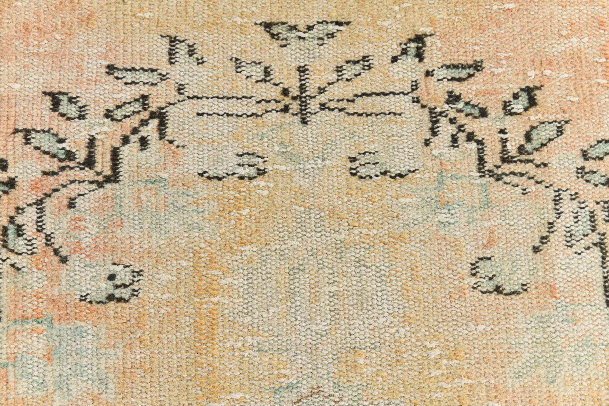 3x9 Beige & Yellow Turkish Vintage Runner Rug, 80x281Cm SK 23538