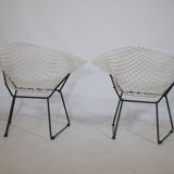Diamond Chair by Harry Bertoia for Knoll, Set of 2, 1950s/60s Wire Lounge Chair