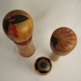 Set of 3 kokeshi dolls (medium size)