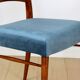 Danish vintage chairs blue turquoise vintage - set of 4 - great set