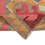 Turkish Handwoven Vintage Herki Kilim 102 cm x 322 cm