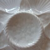8 assiettes à huitres anciennes Longchamp