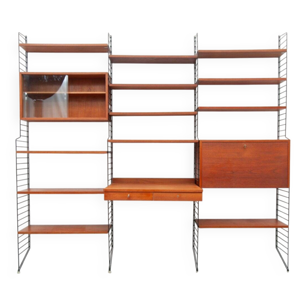 Étagère murale en fil par Kajsa et Nisse Strinning, années 1950.