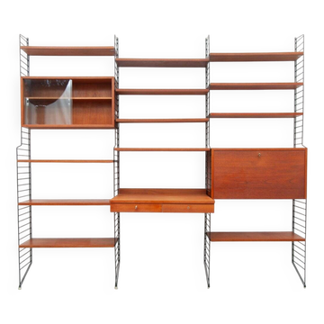 Étagère murale en fil par Kajsa et Nisse Strinning, années 1950.