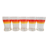 Set of 5 glasses with advertising aperitifs Vabé 1970 vintage