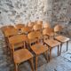 Ensemble de 6 chaises bistrot françaises vintage en bois courbé par Luterma, vers 1950–1970