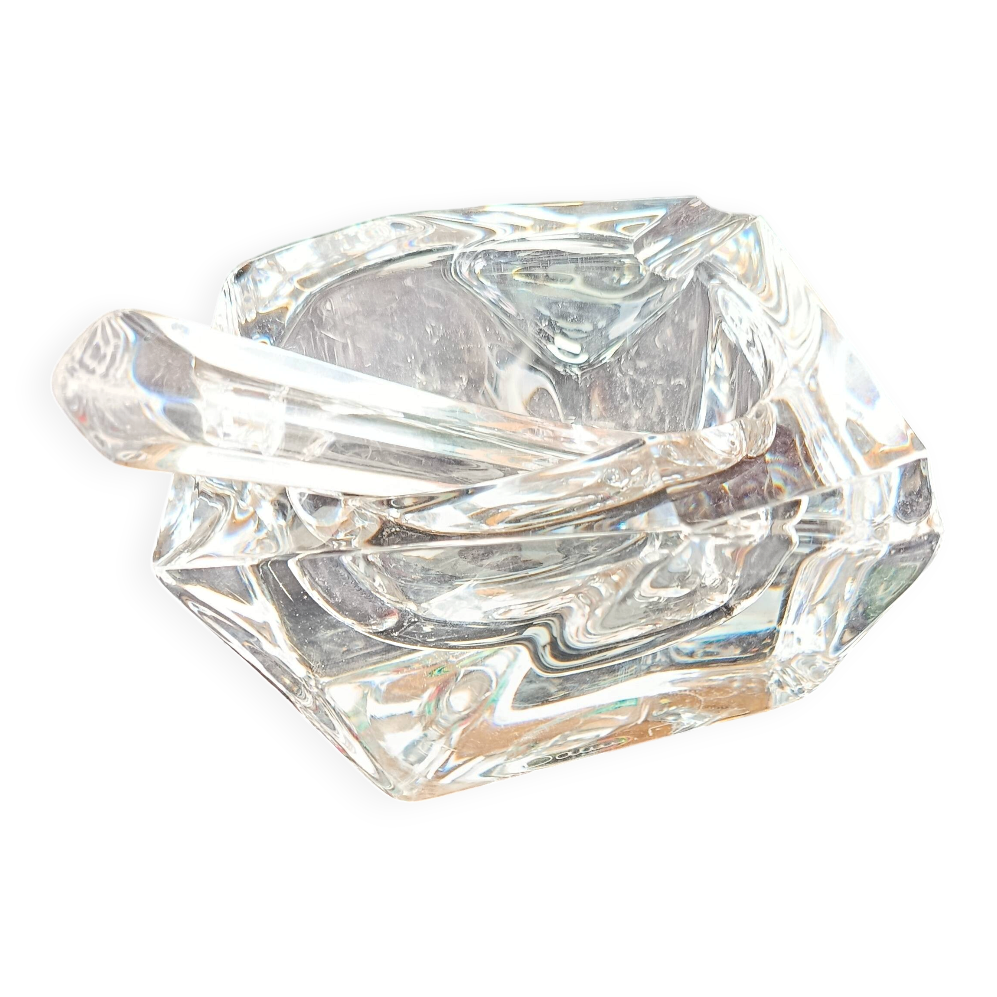 Ashtray and crystal Daum pylon