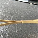 Old vintage gilded side table with marble top