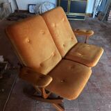 Vintage velvet bench