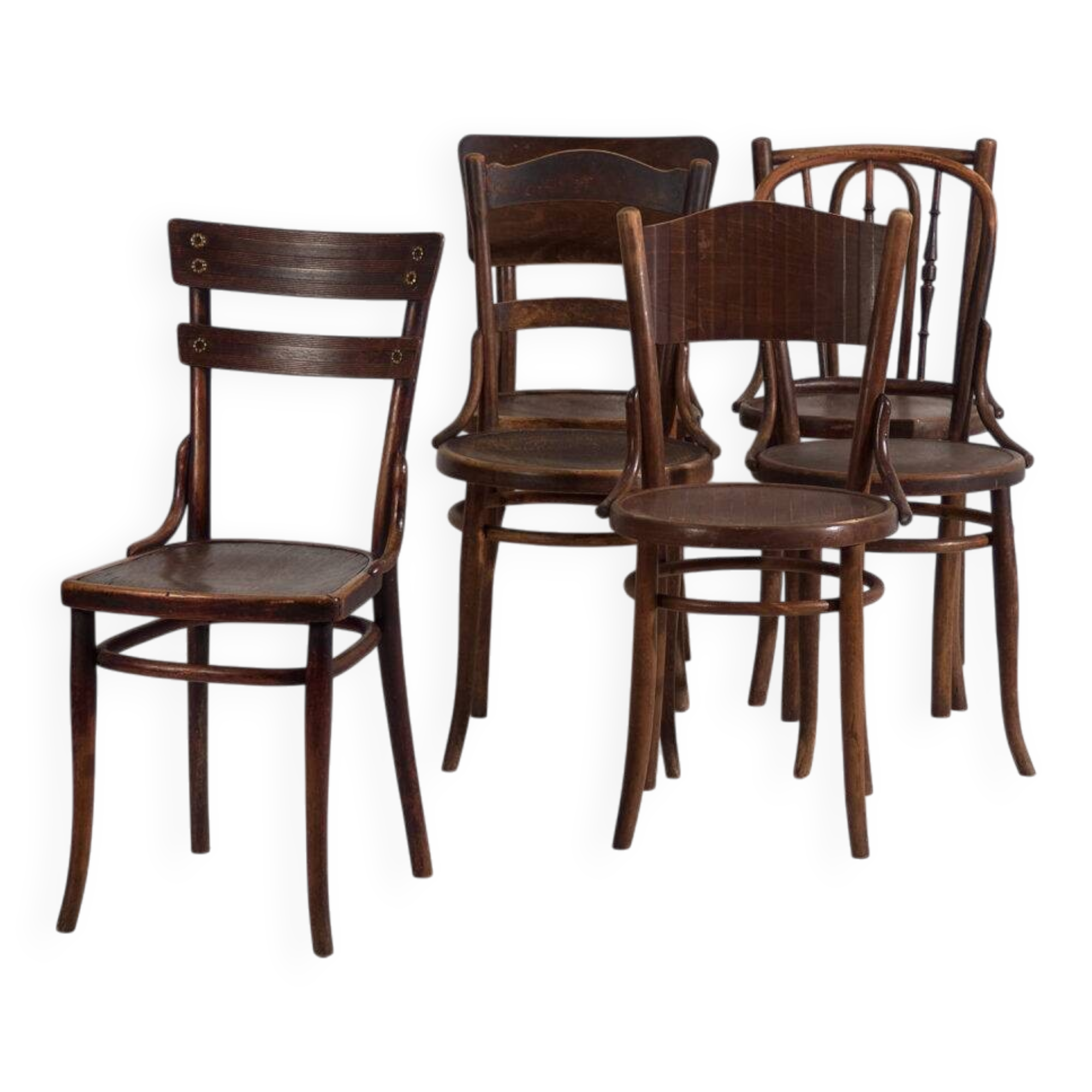 Antique dining chairs (c.1920). Set of 6 pieces no.3