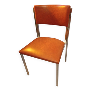 Chaise simili cuir rétro