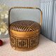 Boho chic Chinese Bamboo Bamboo Braided Basket - Bakul Siah