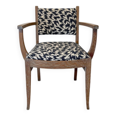 Fauteuil Art Déco en chêne blanchi par De Coene Fères, 1935