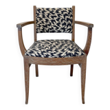 Art Deco Armchair in Limed Oak by De Coene Fères, 1935