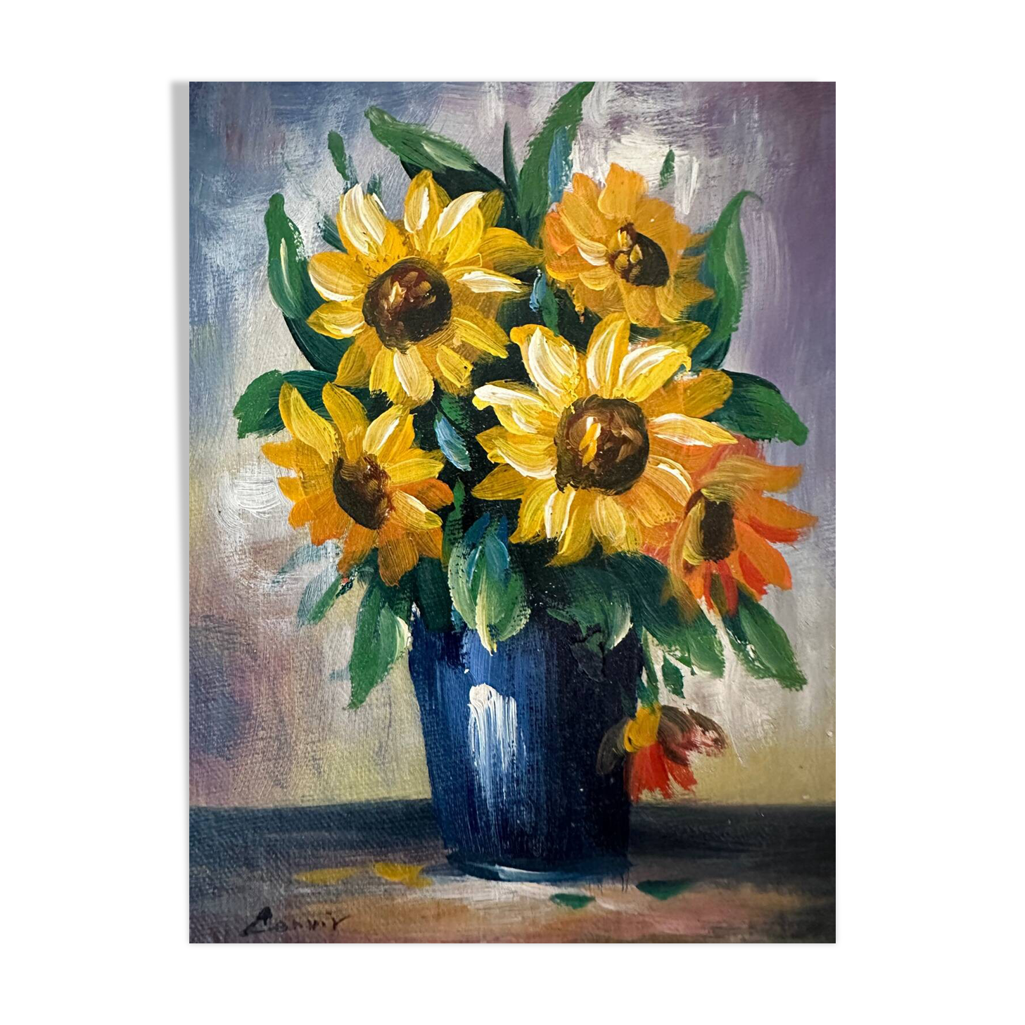 Still life - oil on wood
