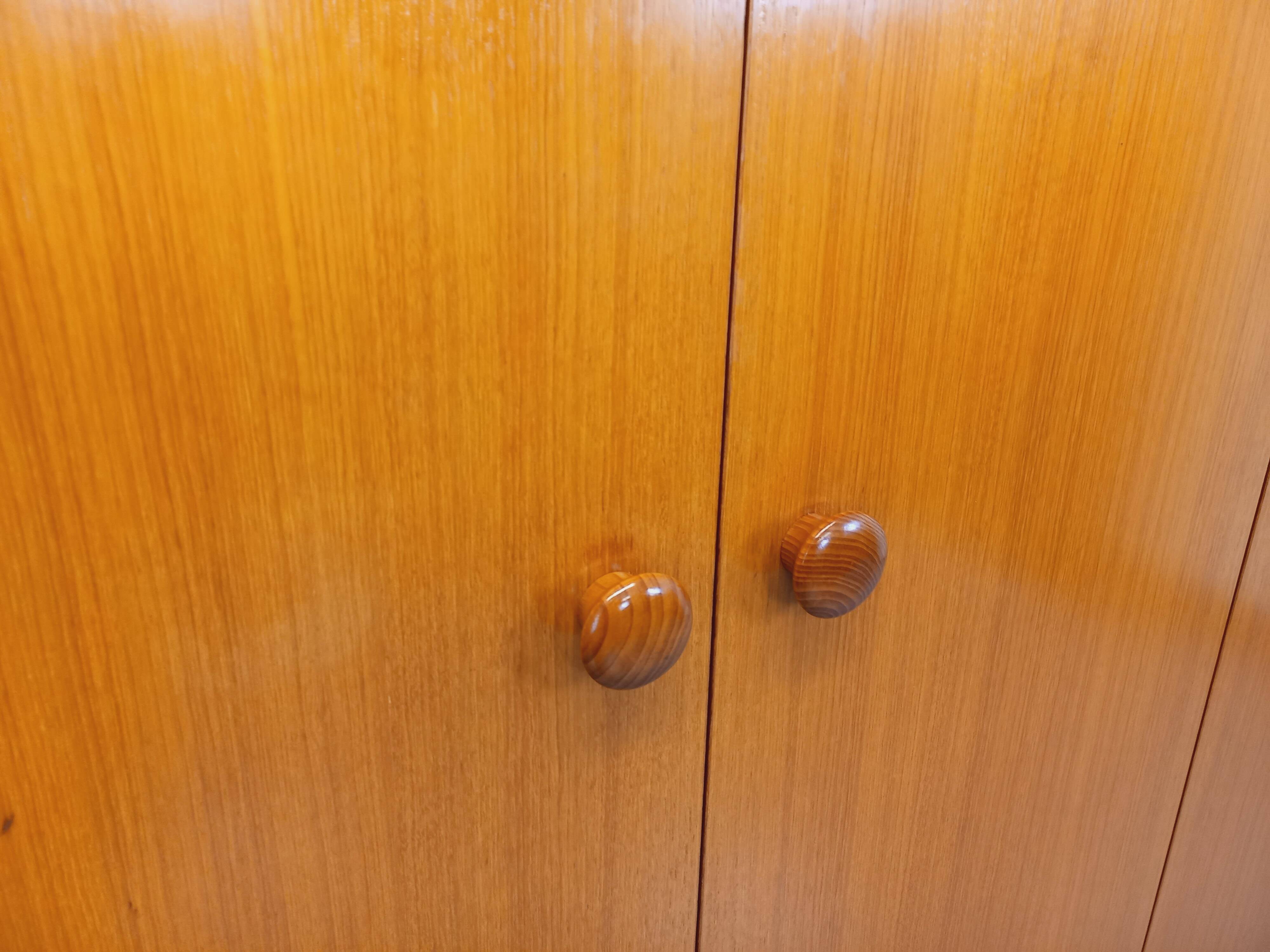 Vintage modernist teak and walnut wardrobe from the 60s and 70s