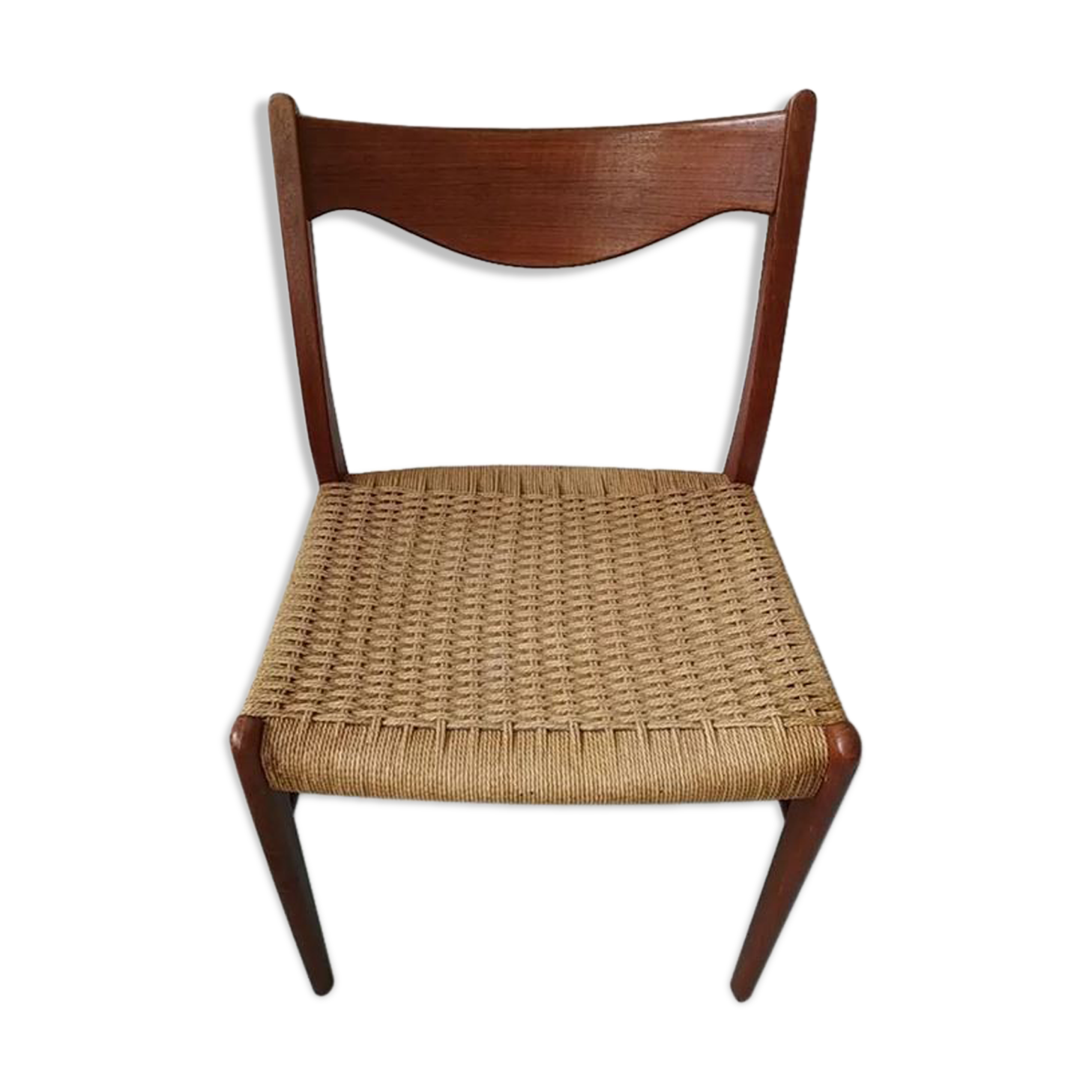 Danish Scandinavian chair in teak and rope GS 60
