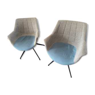 Paire de fauteuils Doulton Zuiver design Hollande