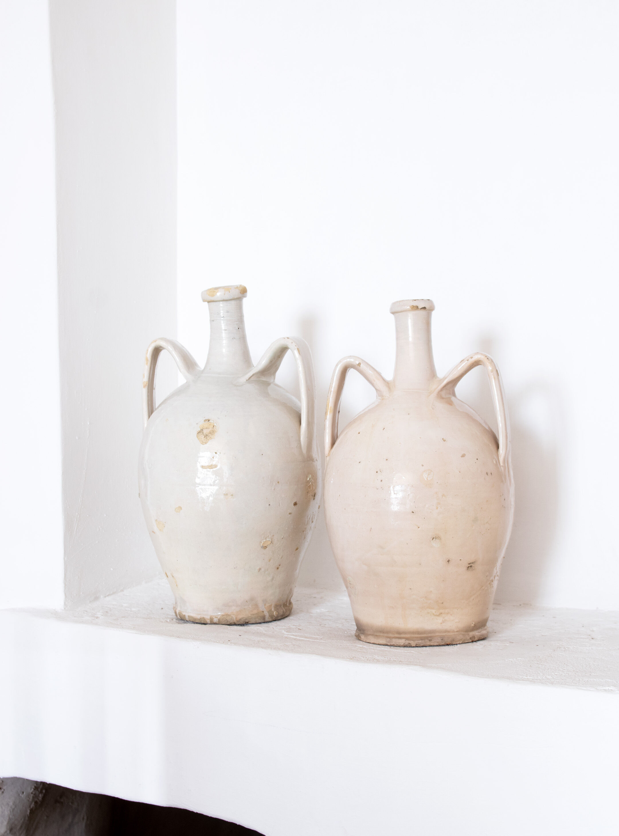 Antique ceramic white vase