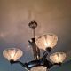 Lustre ezan art deco à 4 bras de lumière