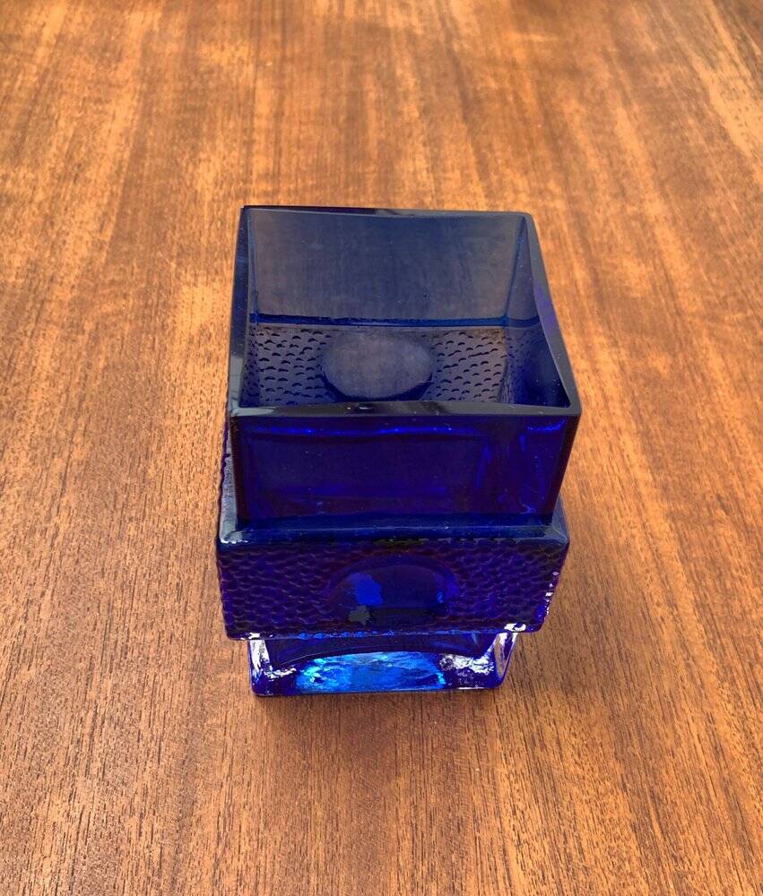 Space Age Glass Block Vase, 1960s