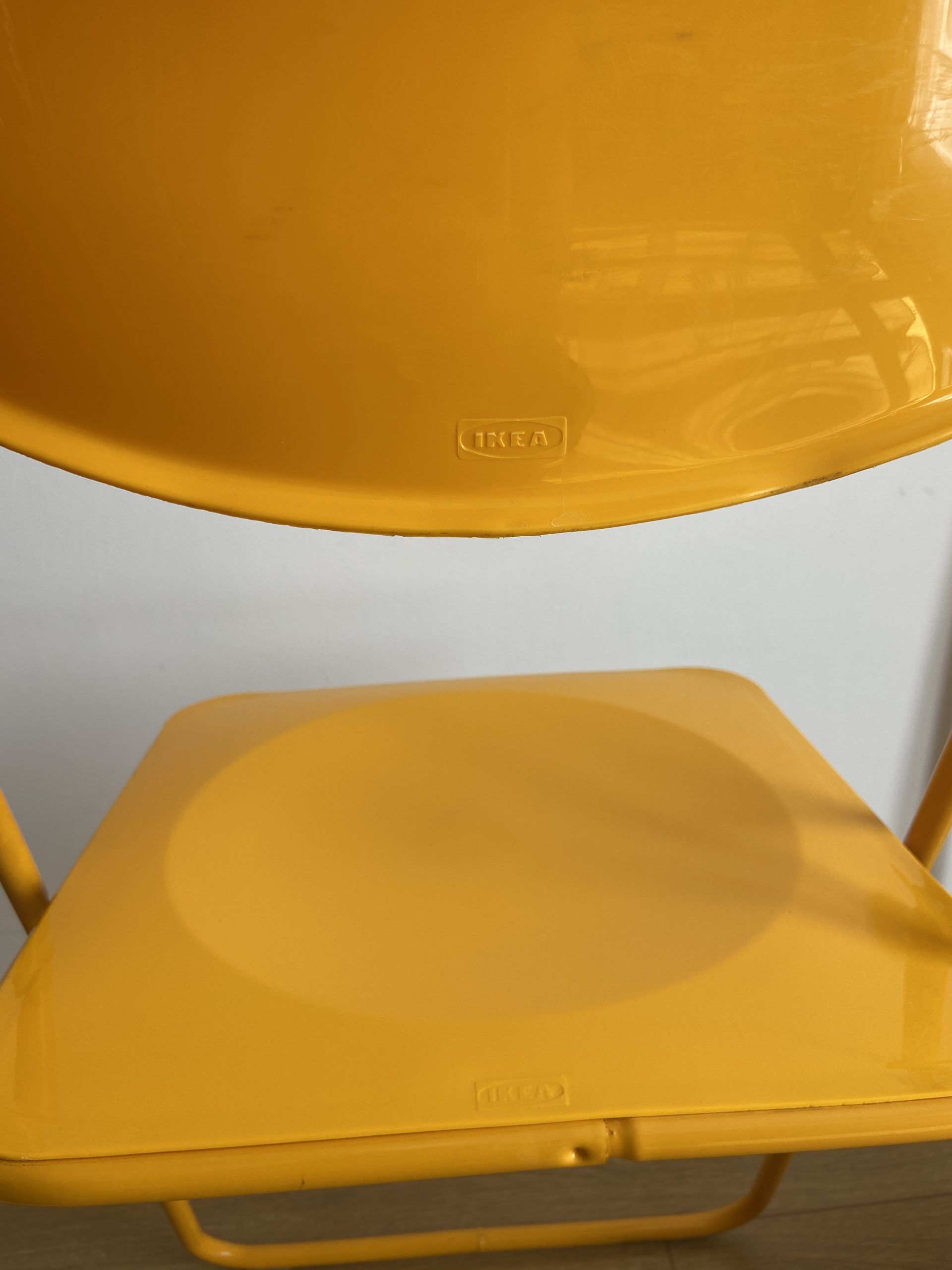 YELLOW FOLDING CHAIR TEDKLA FOR IKEA 80S