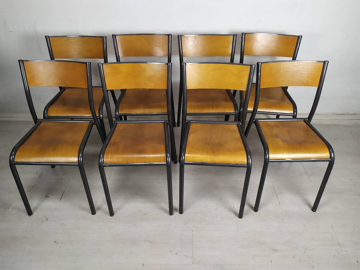 8 school chairs