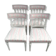 Série de 4 chaises style Louis XVI patinées