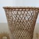Rattan wastebasket, office, 1960 1970