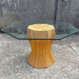 Vintage rattan dining table
