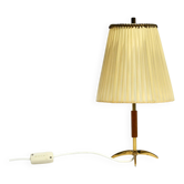 Mid century brass star base table lamp from Kalmar with original lampshade