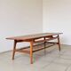 Teak coffee table by Louis Van Teeffelen with tile inlay.