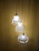 Suspension cascade 3 globes en verre transparent vintage
