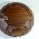Handmade teak serving bowl with a nutcracker as a set, vintage from the 1960s